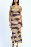 Striped Knit Cami Midi Dress